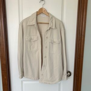Good American shirt jacket, 1/2